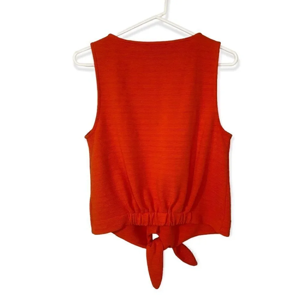 J. Crew textured tie front tank top vest